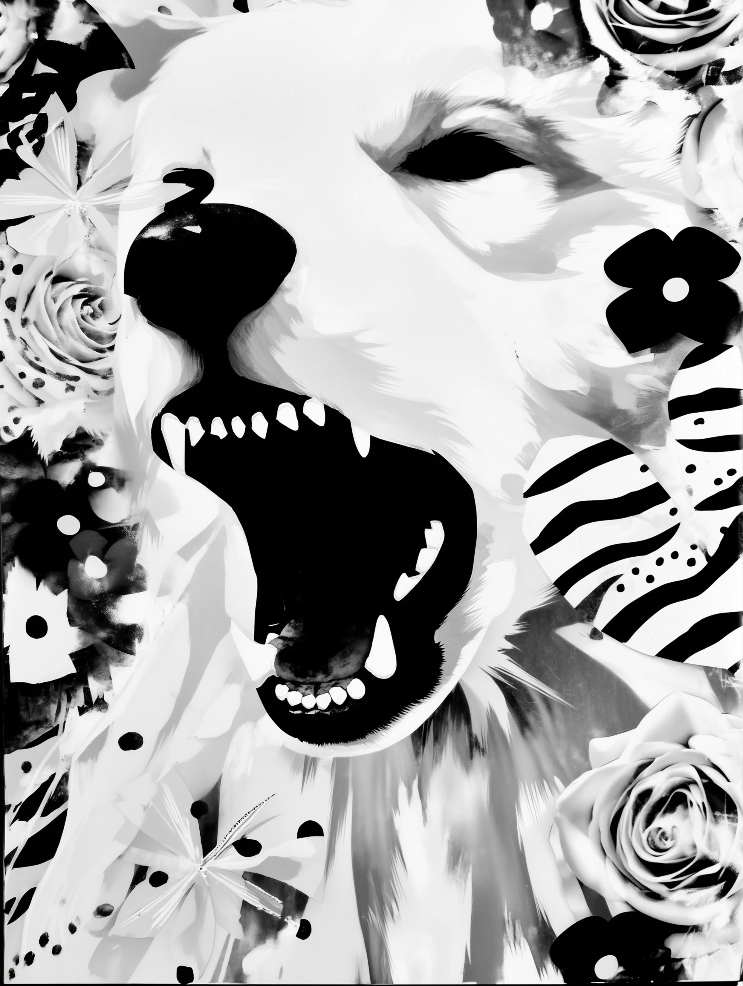 Free printable dog coloring page for adults featuring barking dog